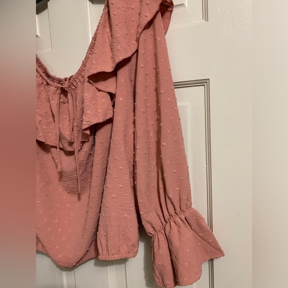 3/$28❤️❤️SHEIN Off the shoulder rose color size XL - Picture 3 of 6